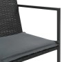 Set comedor de jardín 7 piezas y cojines ratán sintético negro de vidaXL, Conjuntos de jardín - Ref: Foro24-44444, Precio: 44...