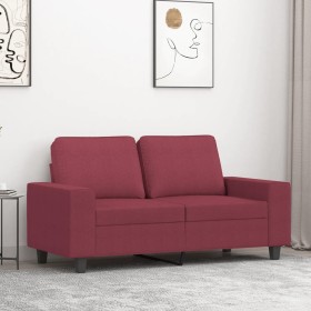 Sofá de 2 plazas de tela rojo tinto 120 cm en Sofás | Comprar online en Foru.es
