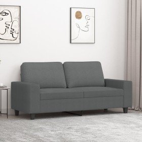 Sofá de 2 plazas de tela gris oscuro 140 cm en Sofás | Comprar online en Foru.es