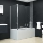 Mampara de ducha plegable ESG 120x68x130 cm de vidaXL, Puertas de ducha - Ref: Foro24-144676, Precio: 237,80 €, Descuento: %