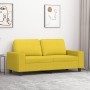 Sofá de 2 plazas de tela amarillo claro 140 cm en Sofás | Comprar online en Foru.es