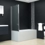 Mampara de ducha plegable ESG 120x68x130 cm de vidaXL, Puertas de ducha - Ref: Foro24-144676, Precio: 237,80 €, Descuento: %