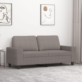 Sofá de 2 plazas de tela gris taupé 140 cm en Sofás | Comprar online en Foru.es