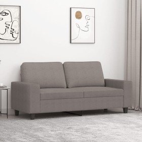 Sofá de 2 plazas de tela gris taupé 140 cm en Sofás | Comprar online en Foru.es