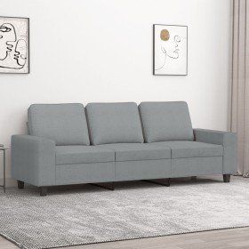 Sofá de 3 plazas de tela gris claro 180 cm en Sofás | Comprar online en Foru.es