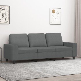 Sofá de 3 plazas de tela gris oscuro 180 cm en Sofás | Comprar online en Foru.es