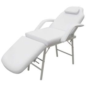 Camilla de esteticista cuero sintético blanca 185x78x76 cm de vidaXL, Sillones de masaje - Ref: Foro24-110041, Precio: 200,06...