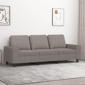 Sofá de 3 plazas de tela gris taupe 180 cm en Sofás | Comprar online en Foru.es