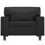 Sillón cuero sintético negro 60 cm en Sofás | Comprar online en Foru.es