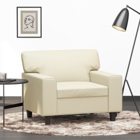 Sillón cuero sintético crema 60 cm en Sofás | Comprar online en Foru.es