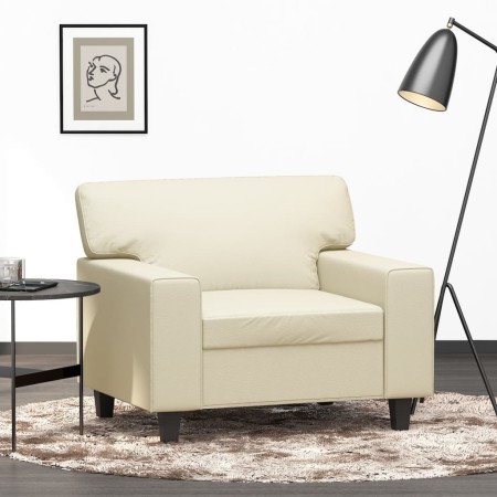 Sillón cuero sintético crema 60 cm en Sofás | Comprar online en Foru.es