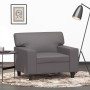 Sillón cuero sintético gris 60 cm en Sofás | Comprar online en Foru.es