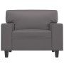 Sillón cuero sintético gris 60 cm en Sofás | Comprar online en Foru.es