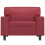 Sillón cuero sintético rojo tinto 60 cm en Sofás | Comprar online en Foru.es