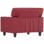 Sillón cuero sintético rojo tinto 60 cm en Sofás | Comprar online en Foru.es