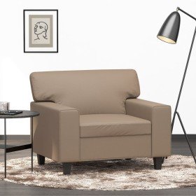 Sillón cuero sintético color capuchino 60 cm en Sofás | Comprar online en Foru.es