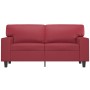 Sofá de 2 plazas de cuero sintético rojo tinto 120 cm en Sofás | Comprar online en Foru.es