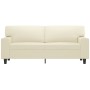 Sofá de 2 plazas de cuero sintético color crema 140 cm en Sofás | Comprar online en Foru.es