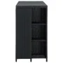 Mesa bar estante almacenaje 120x60x110cm ratán sintético negro de vidaXL, Mesas de cocina y de comedor - Ref: Foro24-313476, ...
