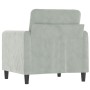 Sillón de terciopelo gris claro 60 cm en Sofás | Comprar online en Foru.es