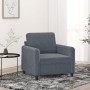 Sillón de terciopelo gris oscuro 60 cm en Sofás | Comprar online en Foru.es