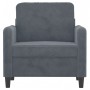 Sillón de terciopelo gris oscuro 60 cm en Sofás | Comprar online en Foru.es
