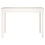 Mesa de comedor madera maciza de pino blanca 110x55x75 cm de vidaXL, Mesas de cocina y de comedor - Ref: Foro24-814250, Preci...