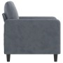 Sillón de terciopelo gris oscuro 60 cm en Sofás | Comprar online en Foru.es