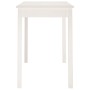 Mesa de comedor madera maciza de pino blanca 110x55x75 cm de vidaXL, Mesas de cocina y de comedor - Ref: Foro24-814250, Preci...