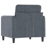 Sillón de terciopelo gris oscuro 60 cm en Sofás | Comprar online en Foru.es
