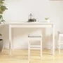 Mesa de comedor madera maciza de pino blanca 110x55x75 cm de vidaXL, Mesas de cocina y de comedor - Ref: Foro24-814250, Preci...