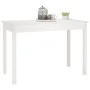 Mesa de comedor madera maciza de pino blanca 110x55x75 cm de vidaXL, Mesas de cocina y de comedor - Ref: Foro24-814250, Preci...