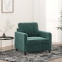 Sillón de terciopelo verde oscuro 60 cm en Sofás | Comprar online en Foru.es