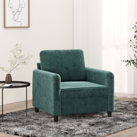 Sillón de terciopelo verde oscuro 60 cm en Sofás | Comprar online en Foru.es