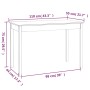 Mesa de comedor madera maciza de pino blanca 110x55x75 cm de vidaXL, Mesas de cocina y de comedor - Ref: Foro24-814250, Preci...