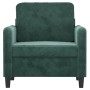 Sillón de terciopelo verde oscuro 60 cm en Sofás | Comprar online en Foru.es