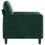 Sillón de terciopelo verde oscuro 60 cm en Sofás | Comprar online en Foru.es