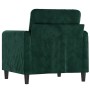 Sillón de terciopelo verde oscuro 60 cm en Sofás | Comprar online en Foru.es