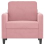 Sillón de terciopelo rosa 60 cm en Sofás | Comprar online en Foru.es