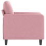 Sillón de terciopelo rosa 60 cm en Sofás | Comprar online en Foru.es