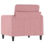 Sillón de terciopelo rosa 60 cm en Sofás | Comprar online en Foru.es