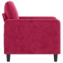 Sillón de terciopelo rojo tinto 60 cm en Sofás | Comprar online en Foru.es