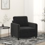 Sillón de terciopelo negro 60 cm en Sofás | Comprar online en Foru.es