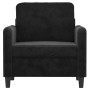 Sillón de terciopelo negro 60 cm en Sofás | Comprar online en Foru.es