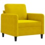 Sillón de terciopelo amarillo 60 cm en Sofás | Comprar online en Foru.es