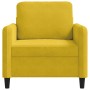 Sillón de terciopelo amarillo 60 cm en Sofás | Comprar online en Foru.es