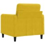 Sillón de terciopelo amarillo 60 cm en Sofás | Comprar online en Foru.es