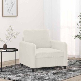 Sillón de terciopelo color crema 60 cm en Sofás | Comprar online en Foru.es