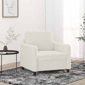 Sillón de terciopelo color crema 60 cm en Sofás | Comprar online en Foru.es