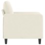 Sillón de terciopelo color crema 60 cm en Sofás | Comprar online en Foru.es